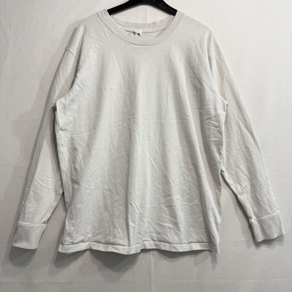 Lululemon All Yours Shirt Womens Size 10 Cream Casual Pullover Long Sleeve